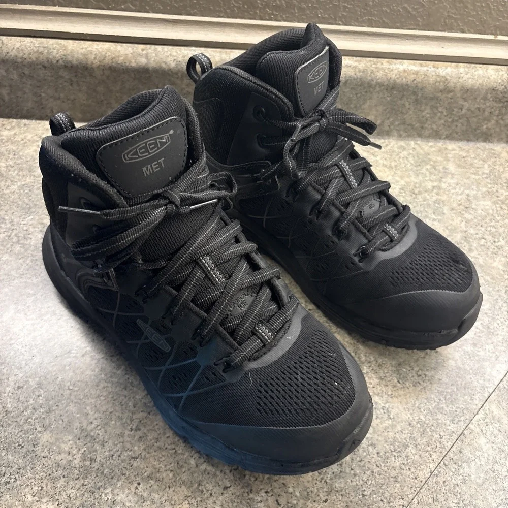 Keen MET MT EH Boots Black Work Boot Men's Size 8.5W ASTM F2413-18 F3445-21 - Picture 12 of 13